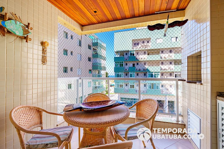 305P – Ap 3 dorms ate 10 pessoas ha 100m da Praia