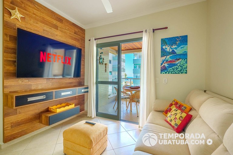305P – Ap 3 dorms ate 10 pessoas ha 100m da Praia