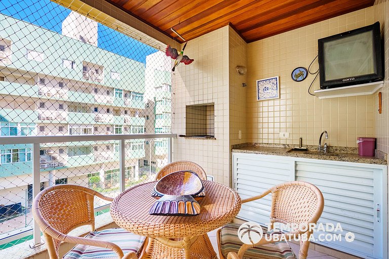 305P – Ap 3 dorms ate 10 pessoas ha 100m da Praia