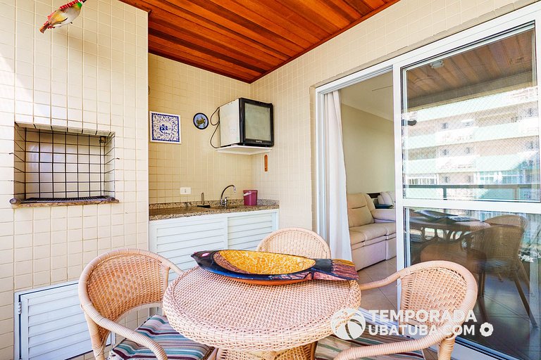 305P – Ap 3 dorms ate 10 pessoas ha 100m da Praia