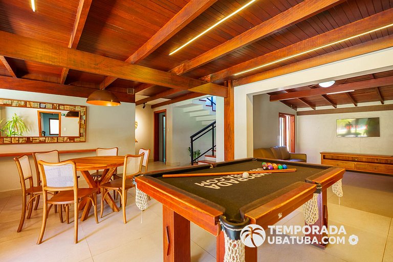 C10 - Casa de cinema 8 dorms 150m da Praia Grande