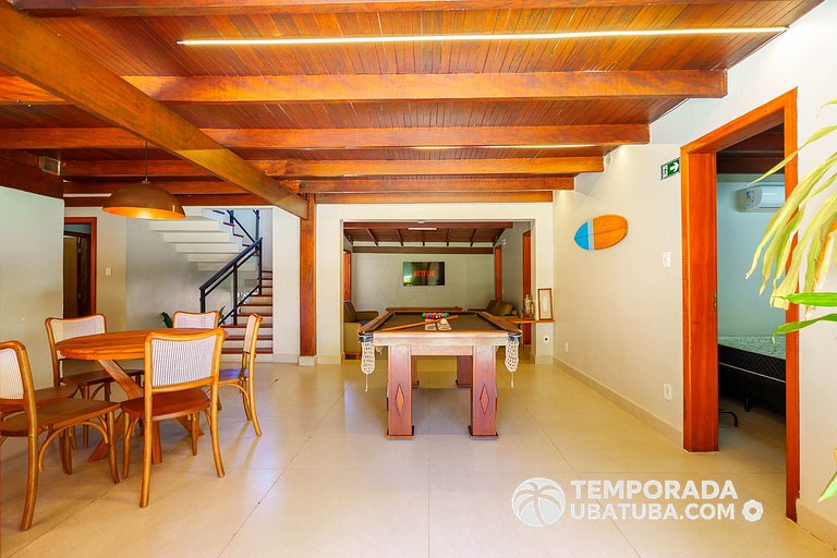C10 - Casa de cinema 8 dorms 150m da Praia Grande