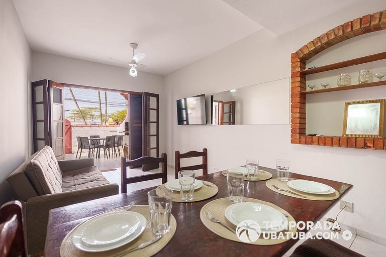 Apto com quintal - Pet Friendly - Frente mar