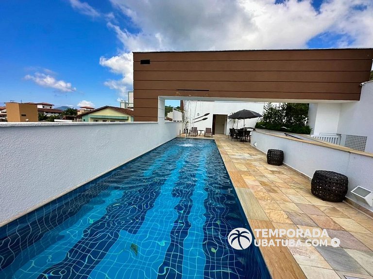 25L - Charme e conforto em Ubatuba - Ar e Piscina
