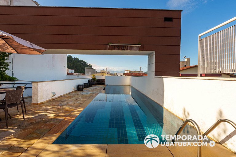 16L - Ap com piscina 150m Praia Grande e 2 vagas