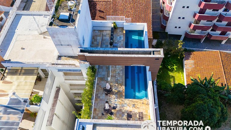 16L - Ap com piscina 150m Praia Grande e 2 vagas